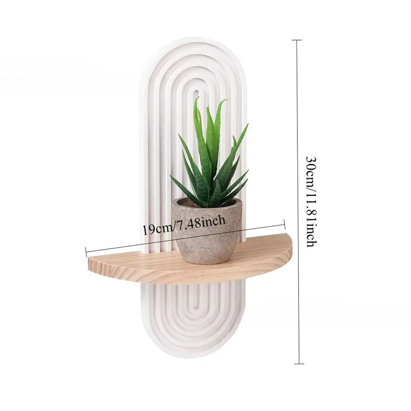 Étagère Murale Bois Arc-en-Cie Support Plante Design | Lot 2 - vue 6 | Plantovia