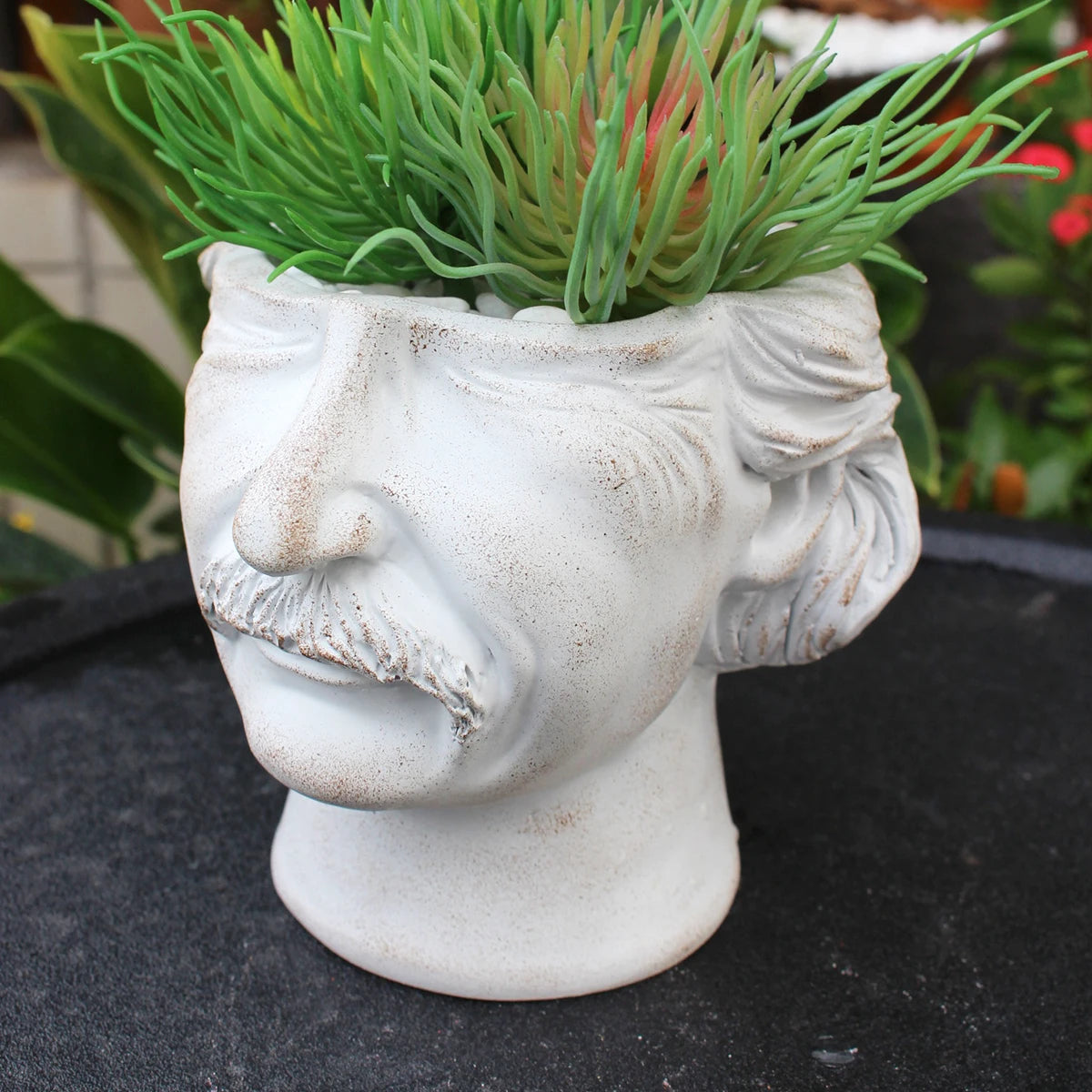 Pot Buste David Michelange Céramique - Sculpture Grecque Antique | Succulentes