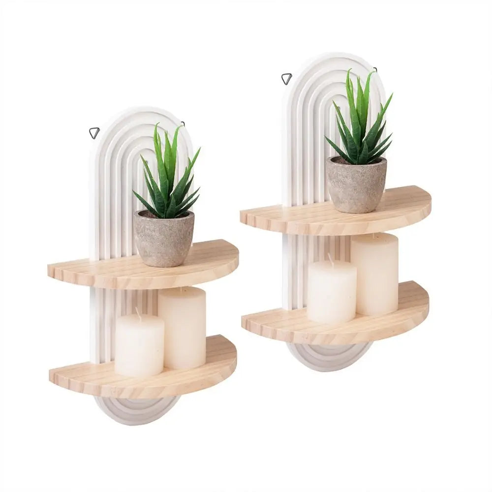 Étagère Murale Bois Arc-en-Cie Support Plante Design | Lot 2 - vue 2 | Plantovia