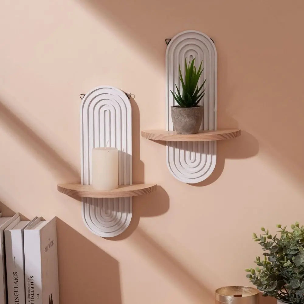 Étagère Murale Bois Arc-en-Cie Support Plante Design | Lot 2 - vue 4 | Plantovia